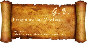 Gregorovics Vivien névjegykártya